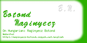 botond maginyecz business card